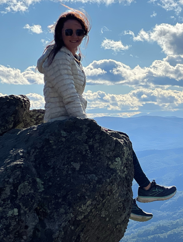 Heather On A Cliff